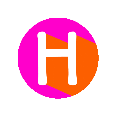 Pink Orange Sticker