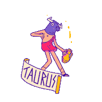 Taurus Sticker by The Rocket Panda