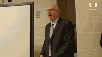 surprised college basketball GIF by Miami Hurricanes