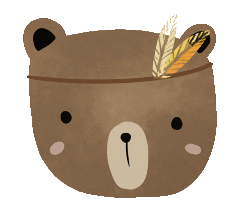 Bear Feather Sticker