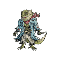 Pirate Lizard Sticker