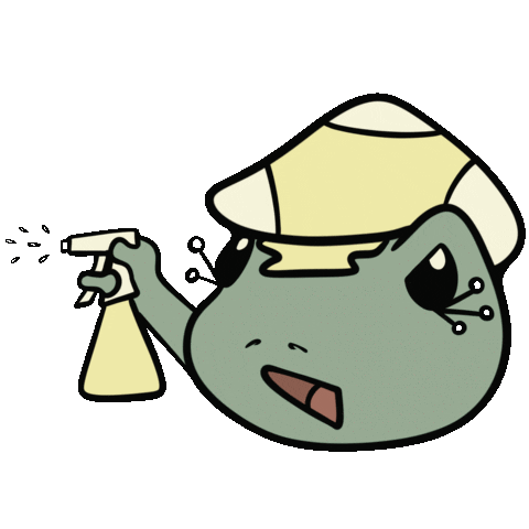0ritia giphyupload animated frog poppythefrog Sticker