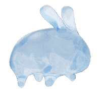 kultgallery water bunny new year rabbit Sticker