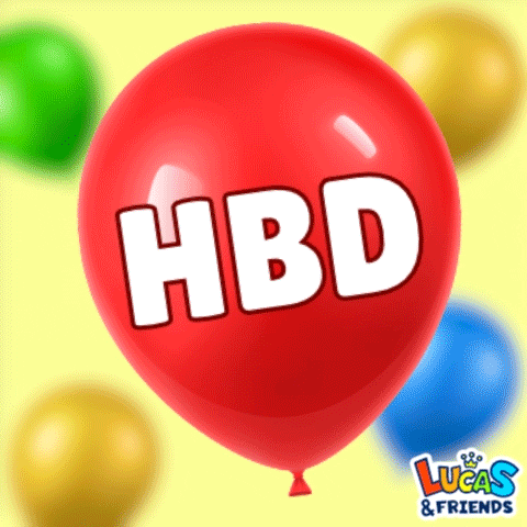 Celebrating Happy Birthday GIF by Lucas and Friends by RV AppStudios