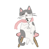 Cat Drink Sticker by Carol Fernandes