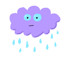 Sad Rain Sticker by Travis Foster