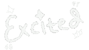 Excited Words Sticker