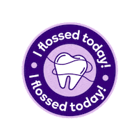 Flossing Flossed Sticker by BURST Oral Care