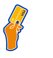 Visa_sa hand tap card visasa Sticker