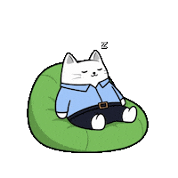 Cat Sleeping Sticker by MESA My Emotional Support Animal