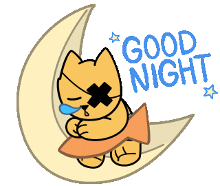 bricxart cat sleep sleepy goodnight Sticker