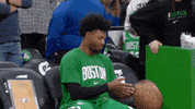 Sitting Regular Season GIF by NBA