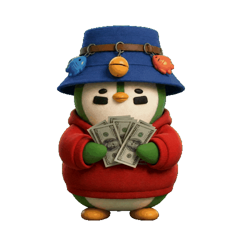 Make It Rain Penguin Sticker by Zaddy