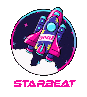 beatofficial party psychedelic rocket beat Sticker