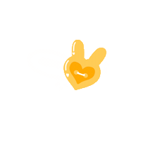 biancaclarab heart kawaii hair yellow Sticker