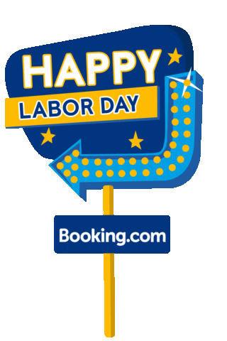 Labor Day Summer Sticker by Booking.com