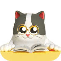 Cat Book Sticker by Liberty Cats Emojis