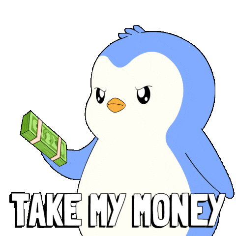 Give Credit Card Sticker by Pudgy Penguins
