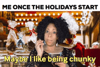 ComedianHollyLogan food christmas holidays comic GIF