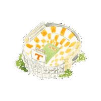 Tennessee Football Vols Sticker by Rebecca Powell