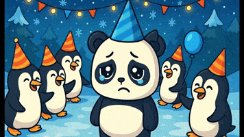 Sad Party GIF by PandaMania