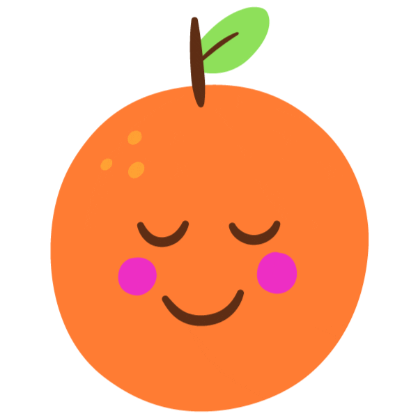 happy orange Sticker by Jonathan Mont
