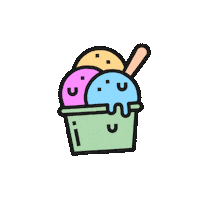 Happy Ice Cream Sticker by MULTI AWESOME STUDIO