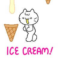Happy Ice Cream Sticker by Mikitti