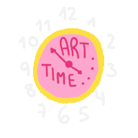 anaterecanales time hora reloj art time Sticker