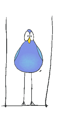 atelierskame dance blue animal bird Sticker