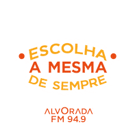 Radio Musica Sticker by Rádio Alvorada FM 94,9