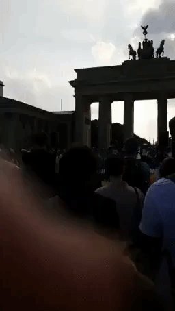 Berlin Activist Groups Hold Charlottesville Solidarity Rally at Brandenburg Gate