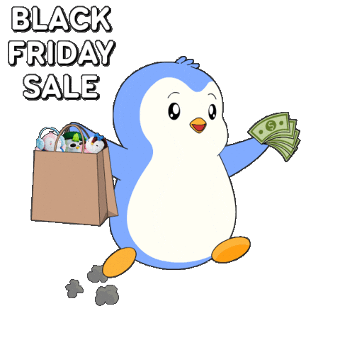 Add To Cart Black Friday Sticker by Pudgy Penguins