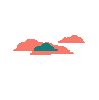 yaajk aesthetic clouds peach yaa Sticker