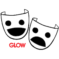 Mask Theatre Sticker by GLOW Artes Escénicas