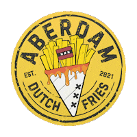 aberdam aberdam dutch fries aberdam dutch fries backyard beach collective Sticker