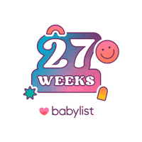 Baby 27 Weeks Pregnant Sticker by Babylist