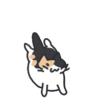 Jumping Calico Cat Sticker by bunny_is_moving