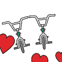 bicycle love Sticker by Boxpalm