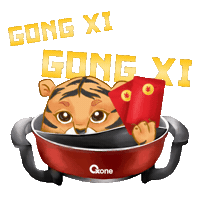 Chinese New Year Tiger Sticker by Oxoneonline