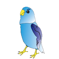 Blue Bird Dancing Sticker by GT8Studios