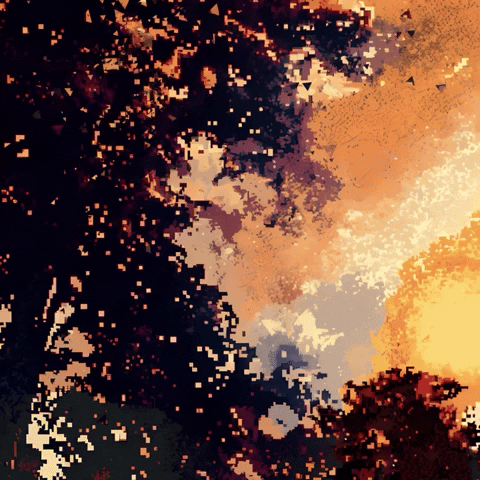 vitruvianeyepiece art pixelart magic light GIF