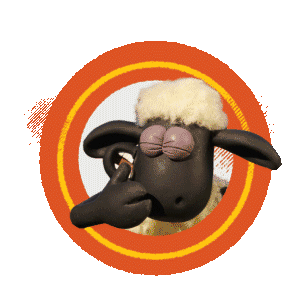 Happy Shaun The Sheep Sticker by Aardman Animations