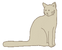 fleencampbell happy cat content tail Sticker