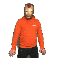 Iron Man Orange Sticker by Primo