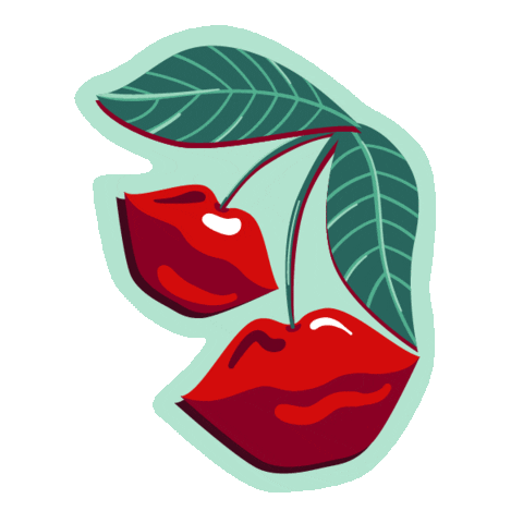batiste_es red flower hair lips Sticker