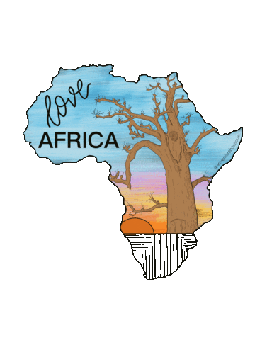 artventureboutique giphyupload africa mission trip baobab tree Sticker
