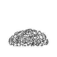 TwentyThreeFlowers flowers basket twentythree Sticker