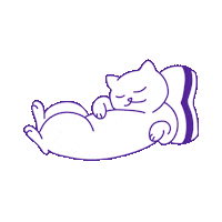 Sleepy Cat Sticker by Polysleep