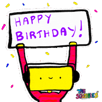 Happy Birthday Celebration Sticker by The Squibbles